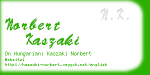 norbert kaszaki business card